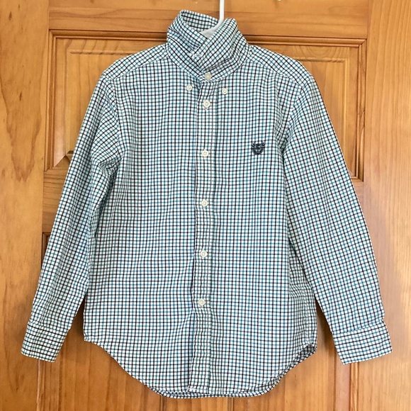 Boys size 7 Chaps long sleeved plaid button-down shirt - Picture 1 of 5